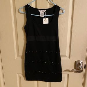 Black small studded dress